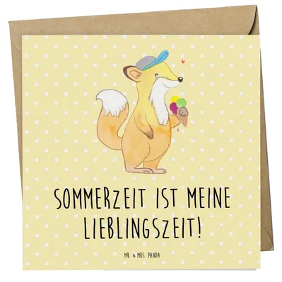 Produktbild von Mr. & Mrs. Panda Glückwunschkarte Sommer Freude - Gelb Pastell - Geschenk, Jahreszeiten, Summer Vibes, faltkarte, Klappkarte, Feelings, Sommerferien, Sommerprodukte