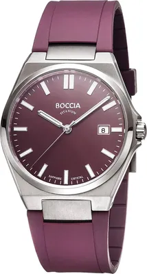 Produktbild von Boccia 3667-03 Herrenuhr Titan Weinrot