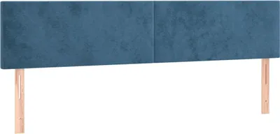 Produktbild von vidaXL Kopfteile Dunkelblau 200x5x78/88 cm Samt