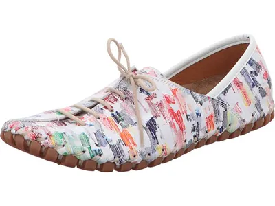 Produktbild von Gemini Damen Schnürschuh Slipper Leder 031215-19, Größe:40 EU, Farbe:Weiß