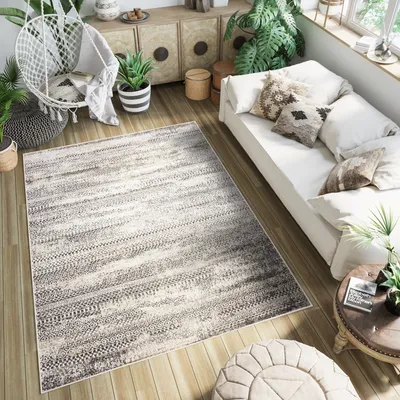 Immagine prodotto di Tappeto soggiorno camera da letto design astratto beige marrone screziato a pelo corto 160 x 220 cm