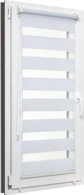 Doppelrollo Tag und Nacht 120x150 cm, Hellgrau, Klemmfix