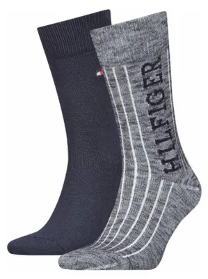 Produktbild von Tommy Hilfiger - Socken für Herren (2er-Pack) NA900 (43 EU - 47 EU) (Marine/Grau)