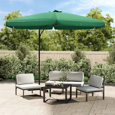 Image de The Living Store Parasol avec mât en acier 300 cm Vert