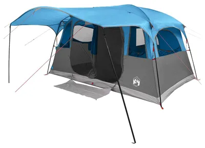 Produktbild von vidaXL Tunnelzelt mit Dach Blau 366 x 244 x 198 cm Polyester und Stahl