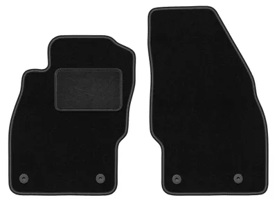 Produktbild von Velours-Fußmatten Vorne für Opel Adam 2012- (Schrägheck) – 2-tlg, Schwarz, passgenau – Wielganizator LUX