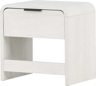 Produktbild von FURNLUX Nachttisch Lyngdal Weiss 40cm / Hauptfarbe: Weiß / Abmessungen: 40 x 30 x 40 cm