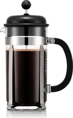 Produktbild von Bodum Caffettiera, 1,8 l, Schwarz, 8 Tassen, Glas, Kunststoff, Edelstahl, Glas, Metall, 106 mm