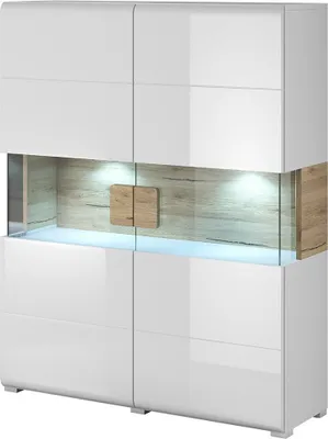 Produktbild von Meublorama HA-TOLEDO-2494DW42*2C/81KG, 2 Tür(en), 6 Regale, Weiß, Mitteldichte Faserplatte (MDF), 2 Jahr(e), 390 mm