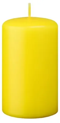 Produktbild von Flachkopf-Stumpenkerzen Zitrone 80 x Ø 50 mm, 4 Stück