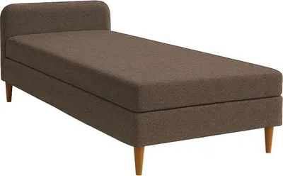 Produktbild von Kondela Gepolstertes Einzelbett mit Matratze Bruny 110 - braun