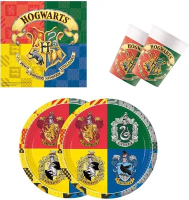 Image de Set de fête Harry Potter pour anniversaire d'enfants, 52 pièces.