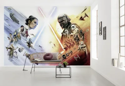 Produktbild von Star Wars Fototapete von Komar "STAR WARS EP9 Movie Poster Wide" - Größe 368 x 254 cm, 8 Teile