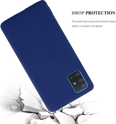 Produktbild von Cadorabo Hülle für Samsung Galaxy A51 5G Schutzhülle in Blau Handyhülle TPU Silikon Etui Case Cover