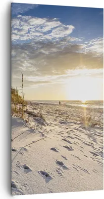 Produktbild von Bild auf Leinwand - Leinwandbild - Einteilig - Sand Gras Meer - 65x120cm - Wand Bild - Wanddeko - Wandbilder - Leinwanddruck - Bilder - Wanddekoration - Leinwand bilder - Wandbild - PA65x120-4781
