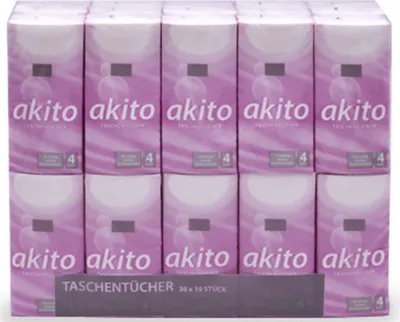 Zdjęcie produktu dla Chusteczki higieniczne Fripa AKITO 4-warstwowe, jasnobiałe
