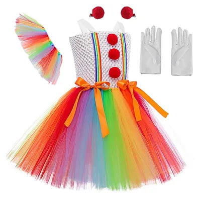 Image de Costume de clown pour filles - Déguisement pour carnaval et cosplay