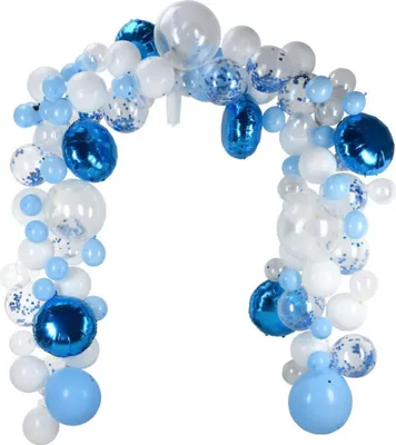 Productafbeelding van Maak uw eigen set blauwe ballonnenbogen, 120 stuks.