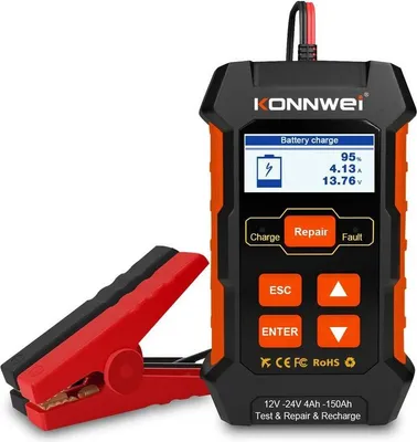 Obrázek produktu pro Konnwei KW520, tester autobaterií, nabíječka a údržba (obnovení) nepoužívaných baterií, 12/24V