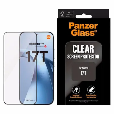 Produktbild von PanzerGlass ® Displayschutz Xiaomi 17T | Ultra-Wide Fit, Xiaomi, Xiaomi - 17T, Trockene Anwendung, Kratzresistent, Schockresistent, Transparent, 1 Stück(e)