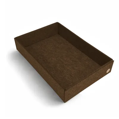Produktbild von Aufbewahrungsbox CLEAN Filz 46 x 30 x 9 cm ohne Deckel in hellbraun meliert