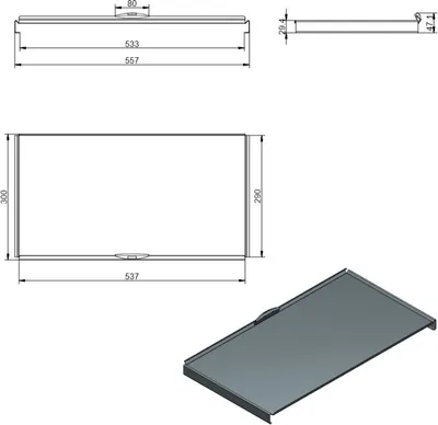 Produktbild von NABER 8013346 Gesamtdeckel 600 mm Cox® anthrazit