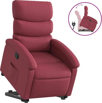 Produktbild von vidaXL Relaxsessel mit Aufstehhilfe Weinrot Stoff