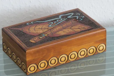 Produktbild von Zigarrenkiste Zigarrenbox Zigarrenetui Zigarren Holzbox Holz Box Kästchen