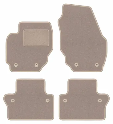 Produktbild von Velours-Fußmatten für Volvo XC70 III 2007-2016 (Kombi) – 4-tlg, Beige, passgenau – Wielganizator LUX