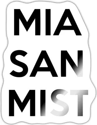 Produktbild von Spreadshirt Mia San Mist Anti Bayern Fußball Statement Fußball Fan Sticker Aufkleber, 10 x 10 cm, Weiß glänzend