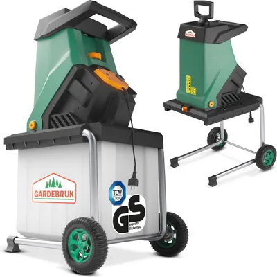 Immagine prodotto di GARDEBRUK® Trituratrice da Giardino Elettrica 3100W Rami 40mm Cippatrice Trituratore Contenitore 50L Tritatutto