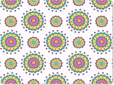 Produktbild von MuchoWow® Mauspad Mousepad Mädchen - Blumen - Mandala - Muster - Mädchen - Kinder - Kinder 23x19 cm - Mousepads - Maus Mat - Pad - Mausunterlage - Schreibtischunterlage - Mauspad