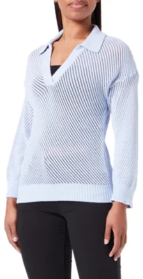 Image de T-shirt polo United Colors of Benetton, taille M/L, modèle 105FD300J, pull, couleur lilas, taille XS, pour femmes