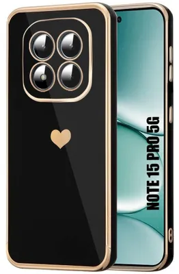Image de Coque pour Xiaomi Redmi Note 15 Pro 5G, Silicone Motif Cœur Protection Antichoc Slim Noir