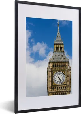 Produktbild von MuchoWow® MuchoWow® Gerahmtes Poster Nahaufnahme des Uhrenturms von Big Ben in London 40x60 cm - Poster mit zchwarzem Bilderrahmen - Poster in Rahmen