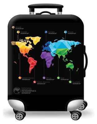 Image de Housse de protection universelle pour valise, couleur noire, taille S