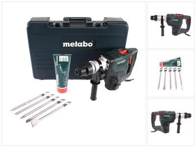 Produktbild von Metabo KH 5-40 Kombihammer Set 1100 W 7,1 J SDS Max ( 691057000 ) + Meißel Set 5 tlg. + Koffer