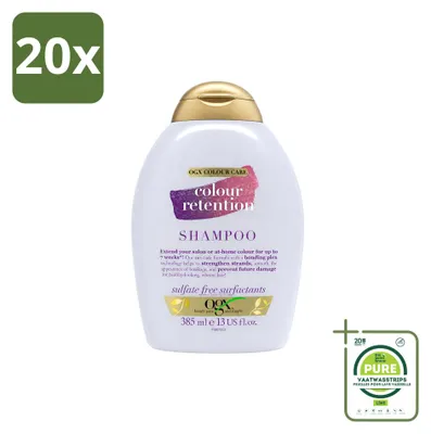 Productafbeelding van 20 x OGX Shampoo voor gekleurd haar, 385 ml - Grote verpakking - 20 stuks