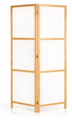 Image de Paravent Paravent en bois 2 volets - Blanc - 80 x 172 cm - Cloison de séparation