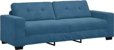 Productafbeelding van 3-Zits Bank Blauw 220 cm Fluweel
