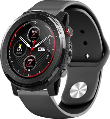 Produktbild von Strap-it Xiaomi Amazfit Stratos Sportarmband (Schwarz)