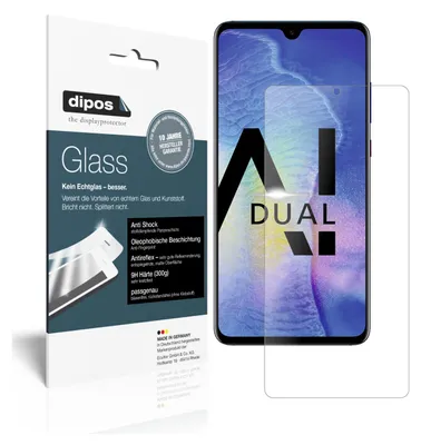 Produktbild von 2x Schutzfolie für Huawei Mate 20 matt - Anti-Shock 9H Folie dipos Glass