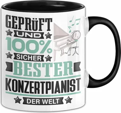 Produktbild von Konzertpianist Geschenk Lustiger Spruch für Konzertpianist Geschenkidee Bester Konzertpianist Der Welt (Schwarz)