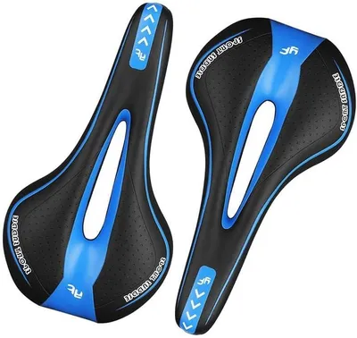 Productafbeelding van Fietszadel - Fietskussen Zacht - Comfortabel Fietsen - Ergonomische Schokdemping - 280x145mm - Zwart