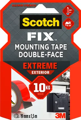 Produktbild von Scotch Fix Mounting Tape 19 mm x 1,5 m Außenmontageband Doppelseitiges Extreme
