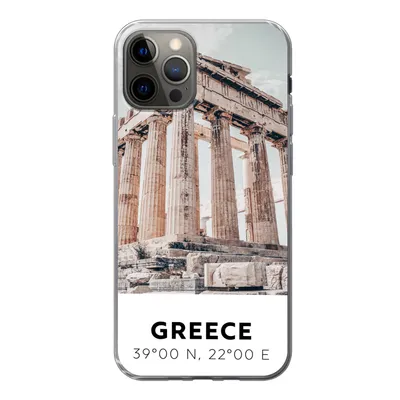 Produktbild von MuchoWow® Handyhülle Schutzhülle Hülle für iPhone 12 Pro Griechenland - Tempel - Athen Silikon Softcase Handy Hülle - Abdeckung