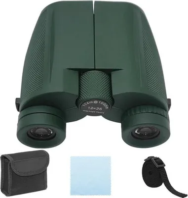 Produktbild von Fernglas Klein 12x25 - Faltbares Fernglas für Erwachsene mit Tragetasche und Trageriemen - Ideal für Vogelbeobachtung, Konzerte, Sportveranstaltungen usw