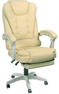 Produktbild von Schreibtischstuhl Design Bürostuhl Racing Chair Chefsessel Fußstütze,Farbe:Beige