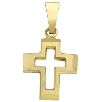 Produktbild von Basic Gold K06 Kinder Anhänger Kreuz 14 Karat (585) Gelbgold