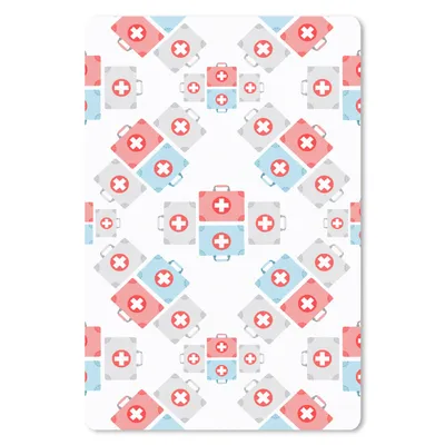 Produktbild von MuchoWow® Mauspad Mousepad Erste-Hilfe-Kasten - Abstrakt - Muster 18x27 cm - Mousepads - Maus Mat - Pad - Mausunterlage